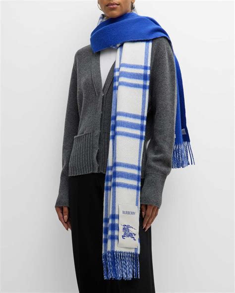 Reversible Check Cashmere Scarf in Knight 